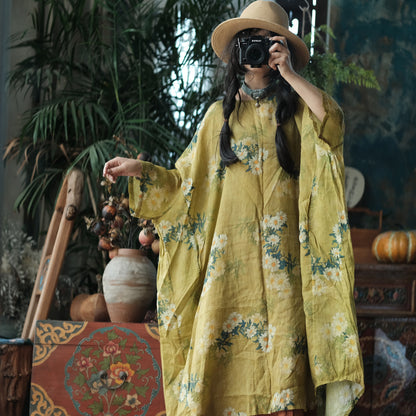 Wild Daisy Ramie Midi Dress