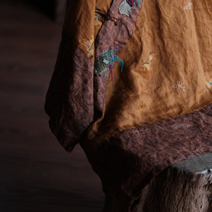 Blusa de ramié con mosaico vintage