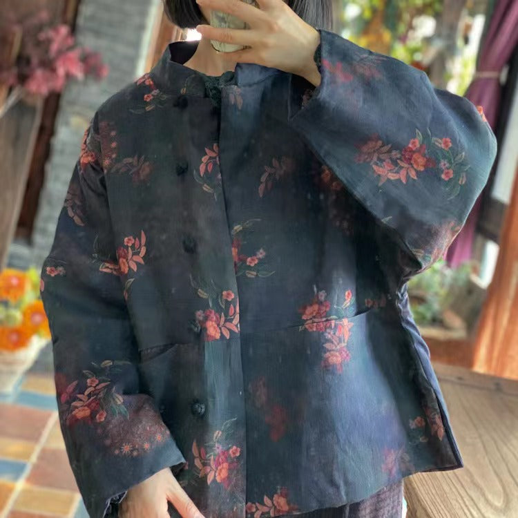 Chaqueta de lino Vintage Bloom