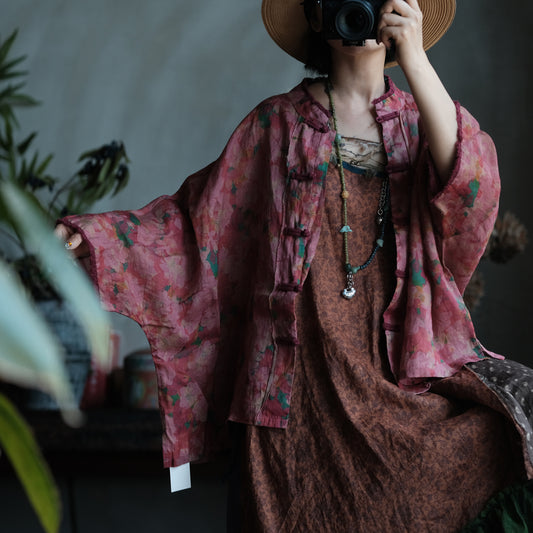Vesper Blush Floral Linen Jacket