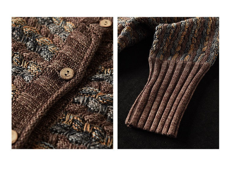 Cárdigan de punto a rayas vintage