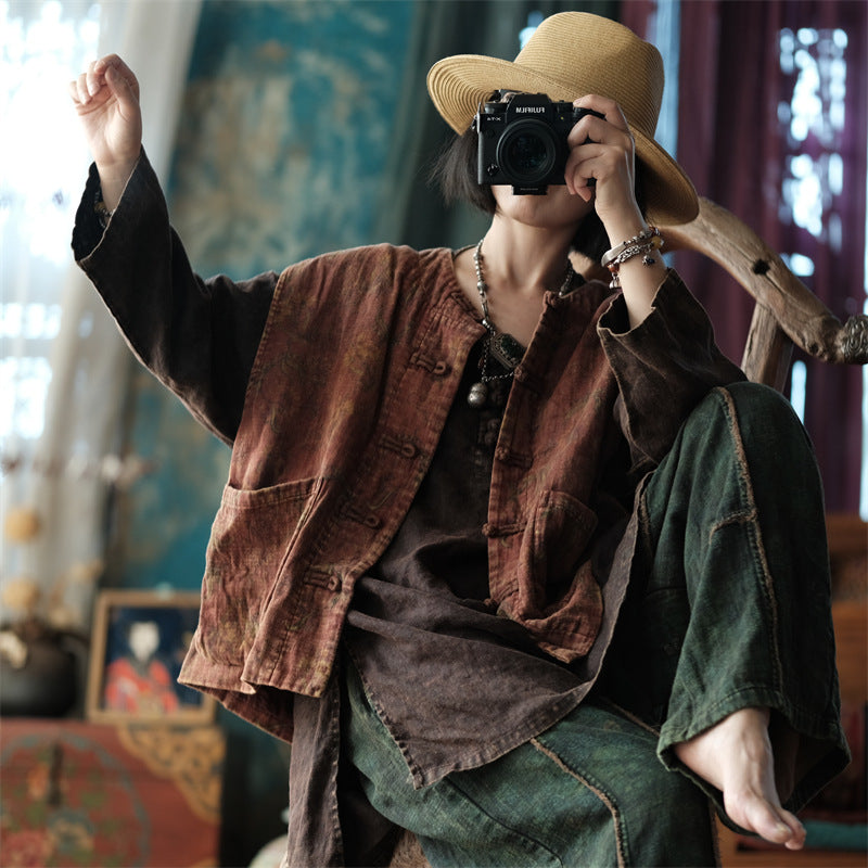 Chaleco floral vintage