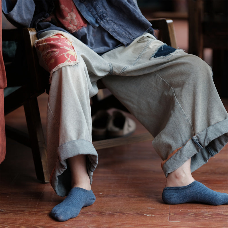 Pantalones vaqueros de patchwork Vintage Bloom