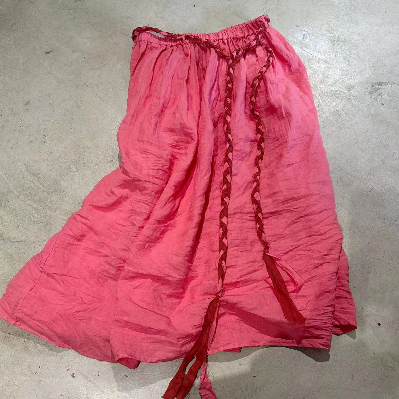 Falda larga de gasa retro