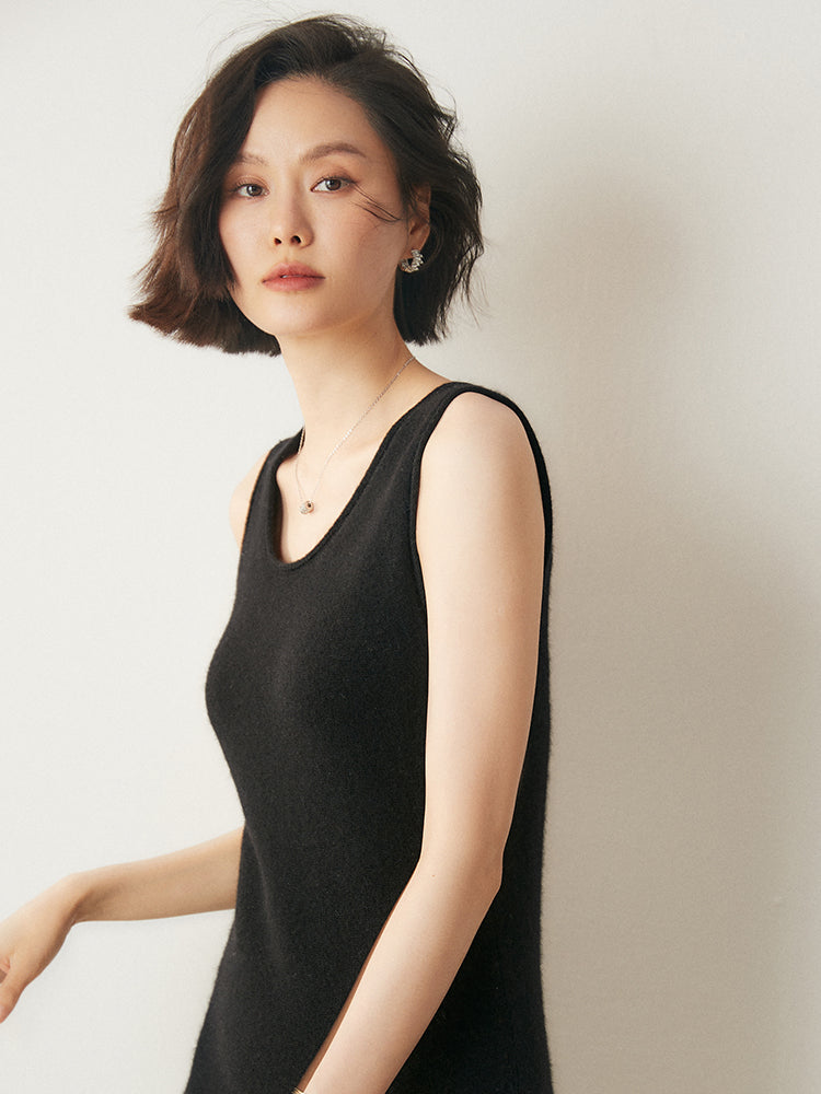 Vestido de cachemira de lujo y acogedor