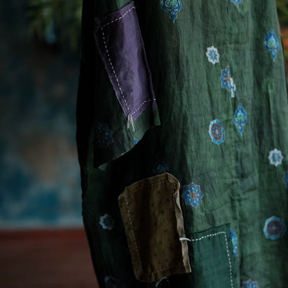 Willow Vintage Green Ramie Dress
