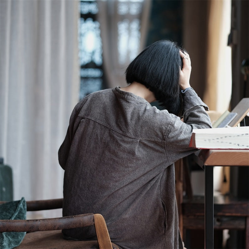 Abrigo de lino y algodón Vintage Grace