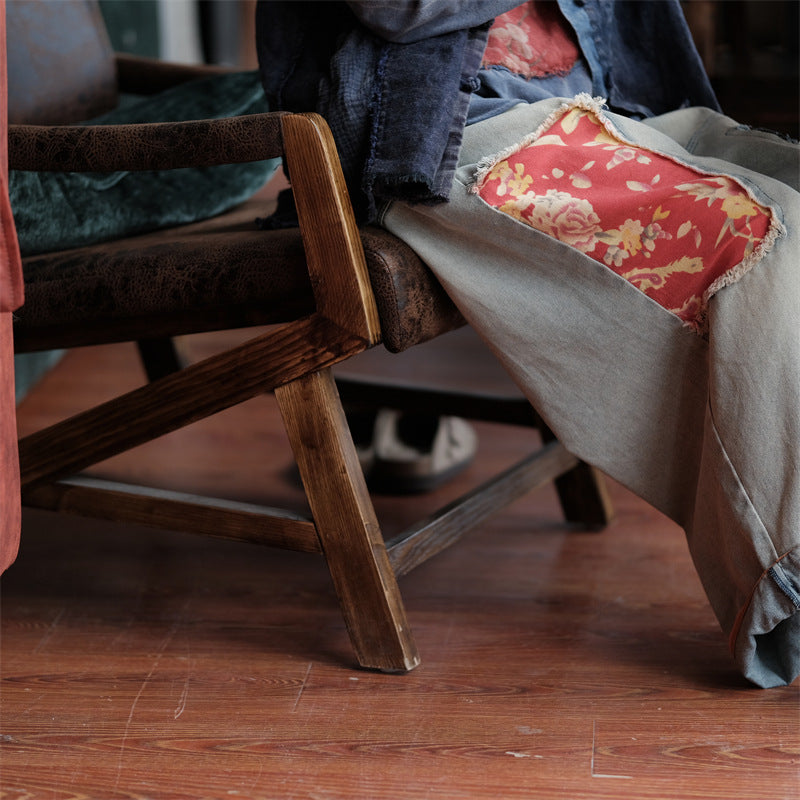 Pantalones vaqueros de patchwork Vintage Bloom
