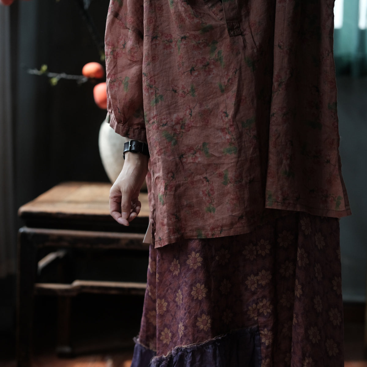 Faded Orchard Ramie Blouse