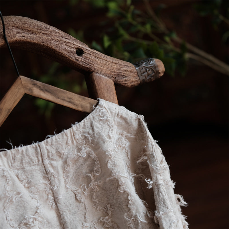 Blusa de patchwork color crudo