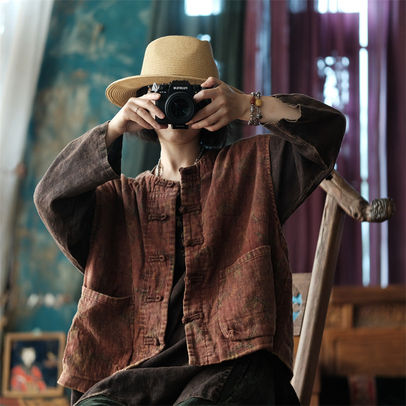 Chaleco floral vintage