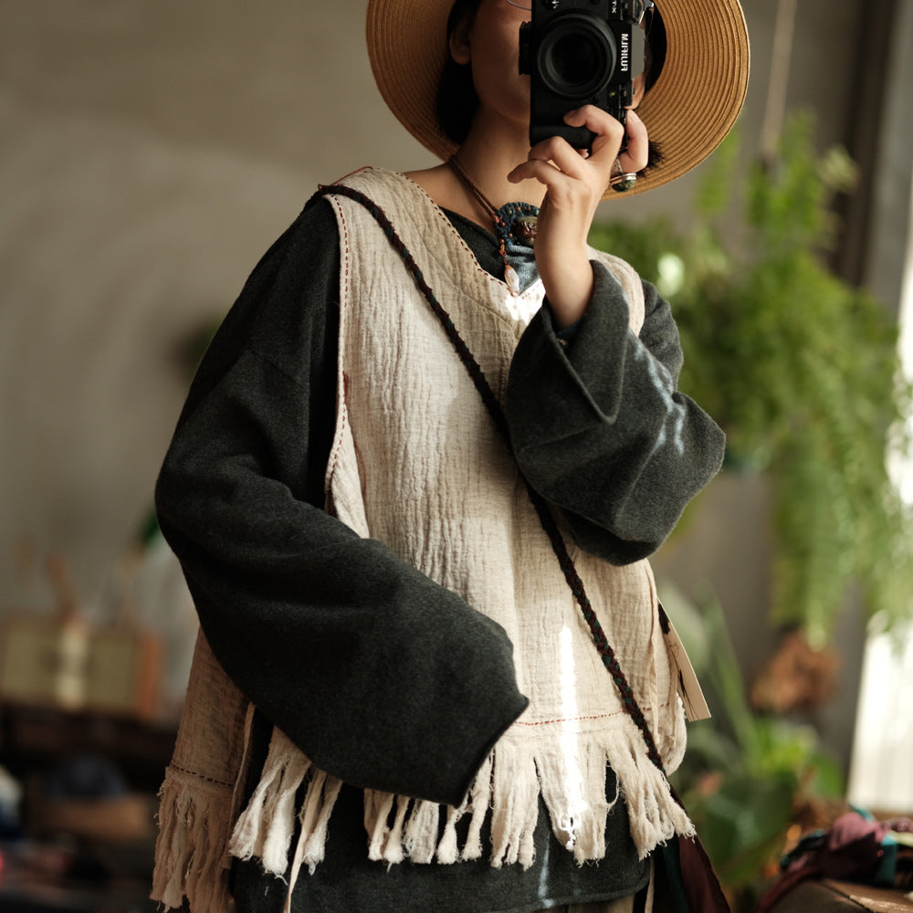 Blusa de lino Boho Breeze