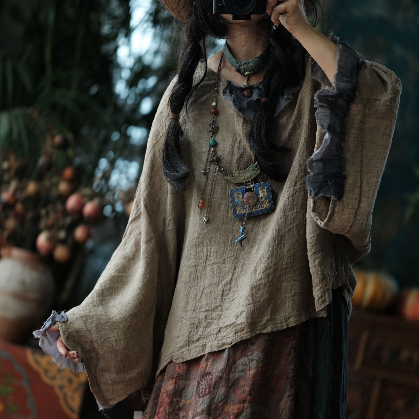 Heritage Linen Patchwork Blouse