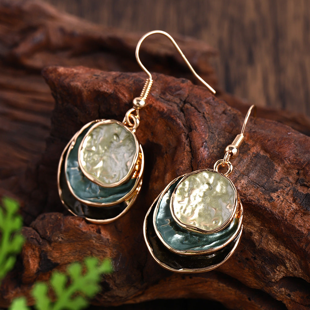 Conjunto de joyas geométricas en capas Luna Drop,