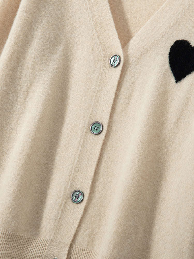 Cárdigan de cachemira Heartline