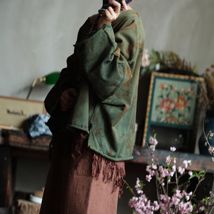 Moss Ember Oversized Cotton Top
