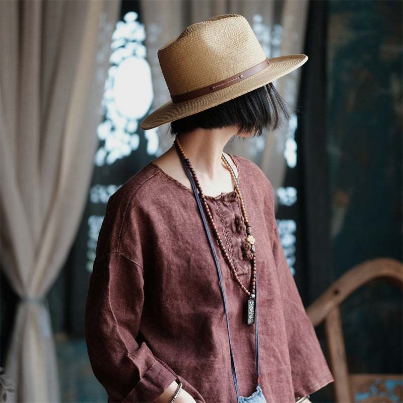 Women's Oversized Vintage Breeze Linen Shirt – Lightweight and Breathable