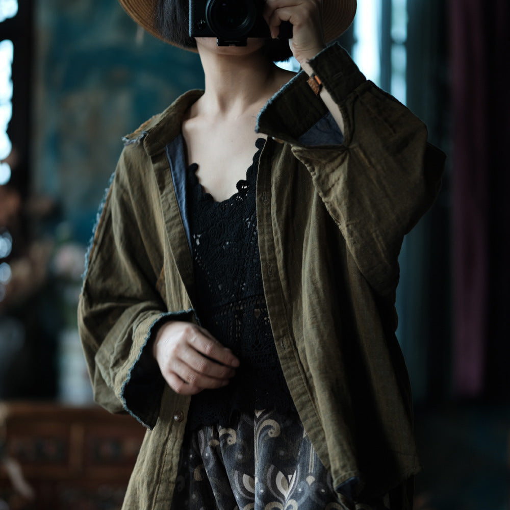 Olive Drift Cotton Shirt