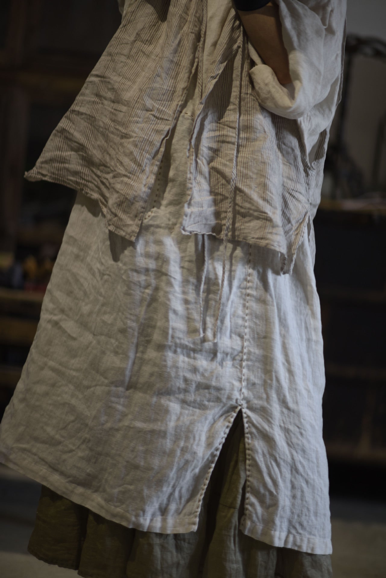 Túnica extragrande de rami lavado