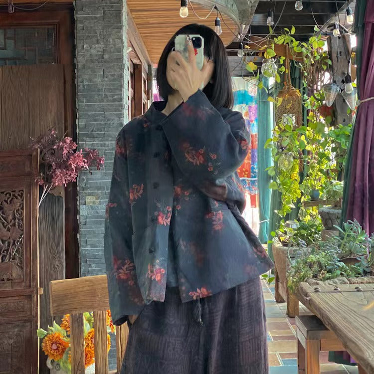 Chaqueta de lino Vintage Bloom