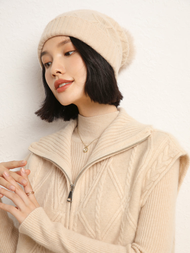 Chaleco de punto de lana de cachemira