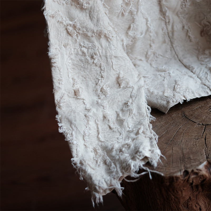 Blusa de patchwork color crudo