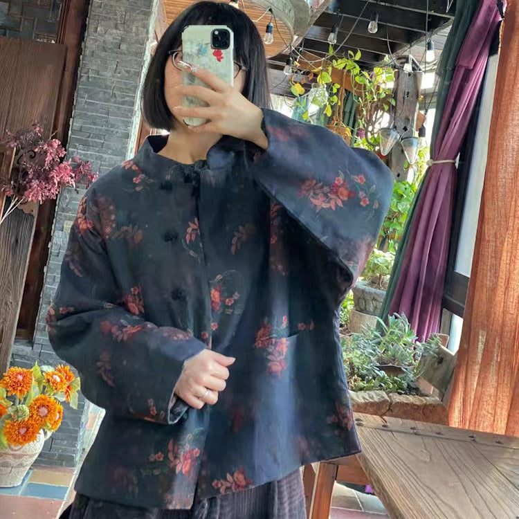 Chaqueta de lino Vintage Bloom