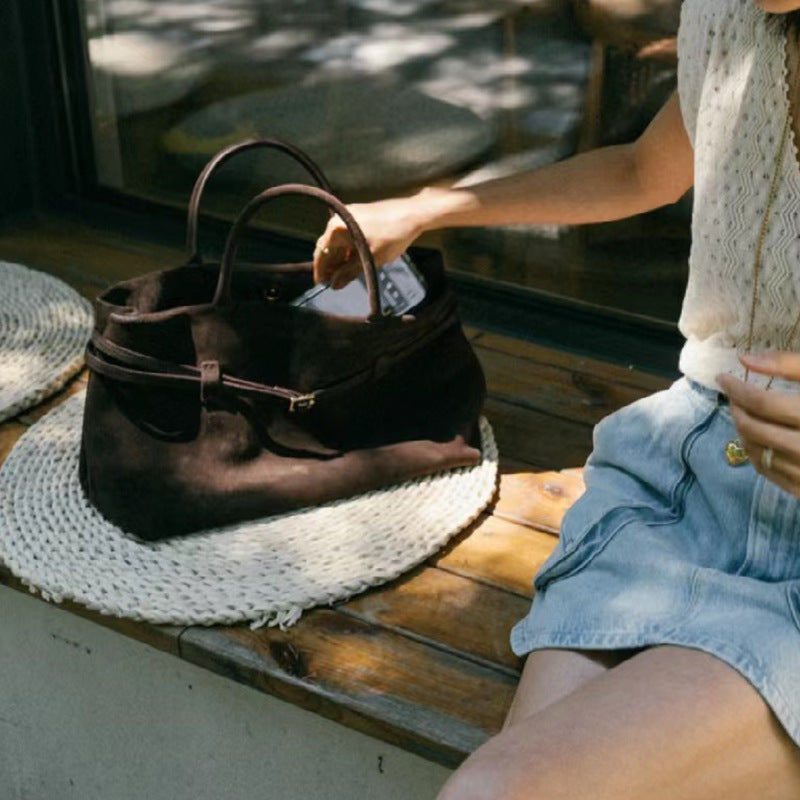 Tote de ante vegano moca