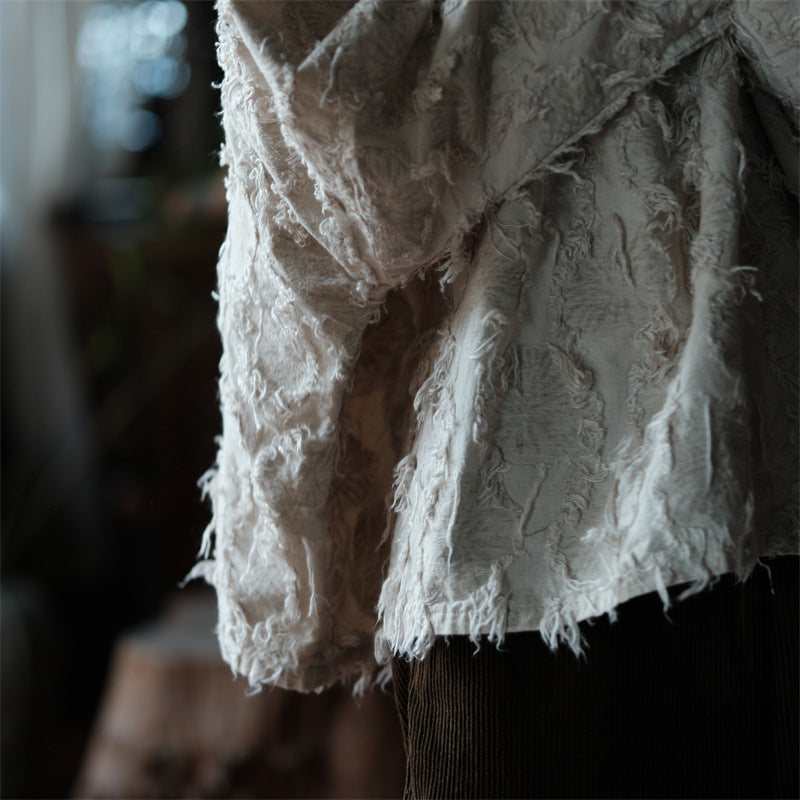 Blusa de patchwork color crudo