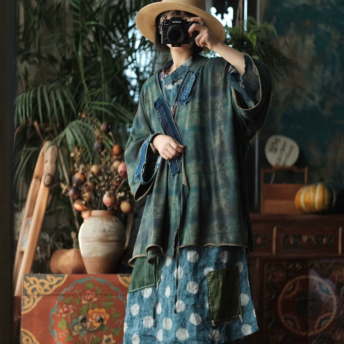 Aoi Vintage Floral Cotton Kimono
