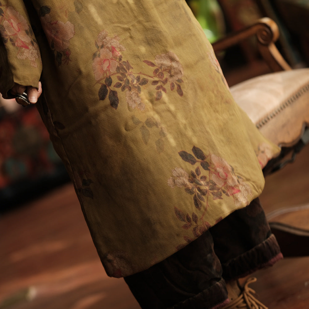 Vestido-túnica Vintage Bloom con detalle de botones