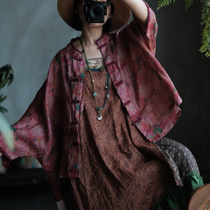Vesper Blush Floral Linen Jacket
