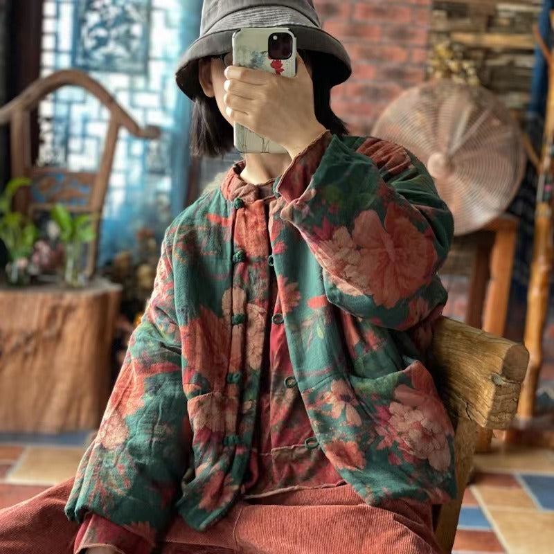 Chaqueta de lino Vintage Bloom