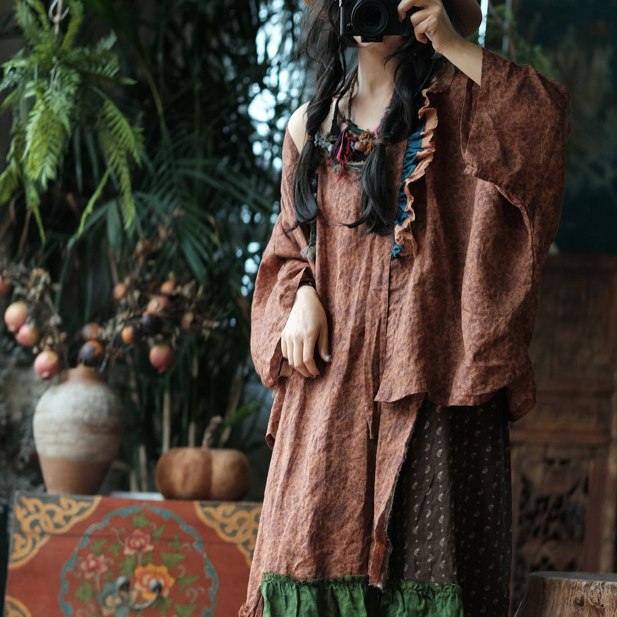 Sienna Patchwork Ramie Dress