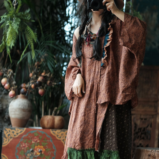 Sienna Patchwork Ramie Dress