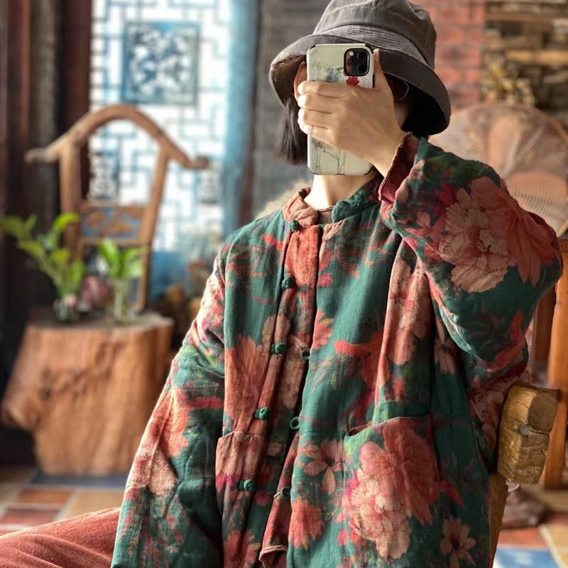 Chaqueta de lino Vintage Bloom