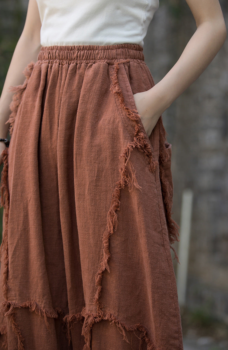 Pantalones de patchwork bohemios