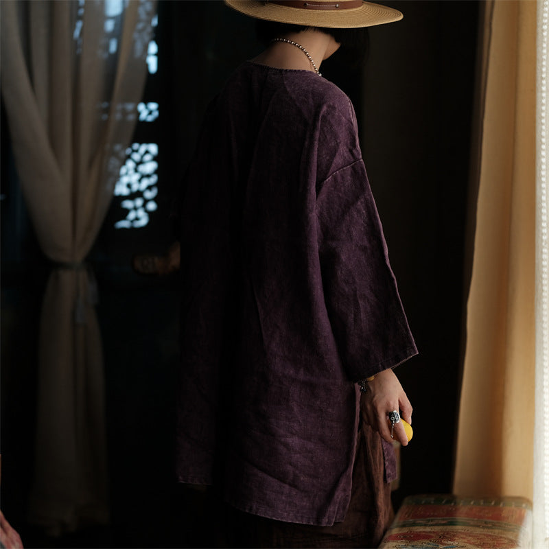 Women's Oversized Vintage Breeze Linen Shirt – Lightweight and Breathable