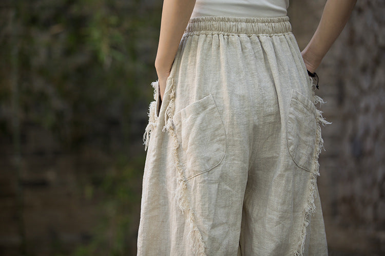 Pantalones de patchwork bohemios