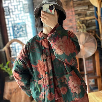 Chaqueta de lino Vintage Bloom