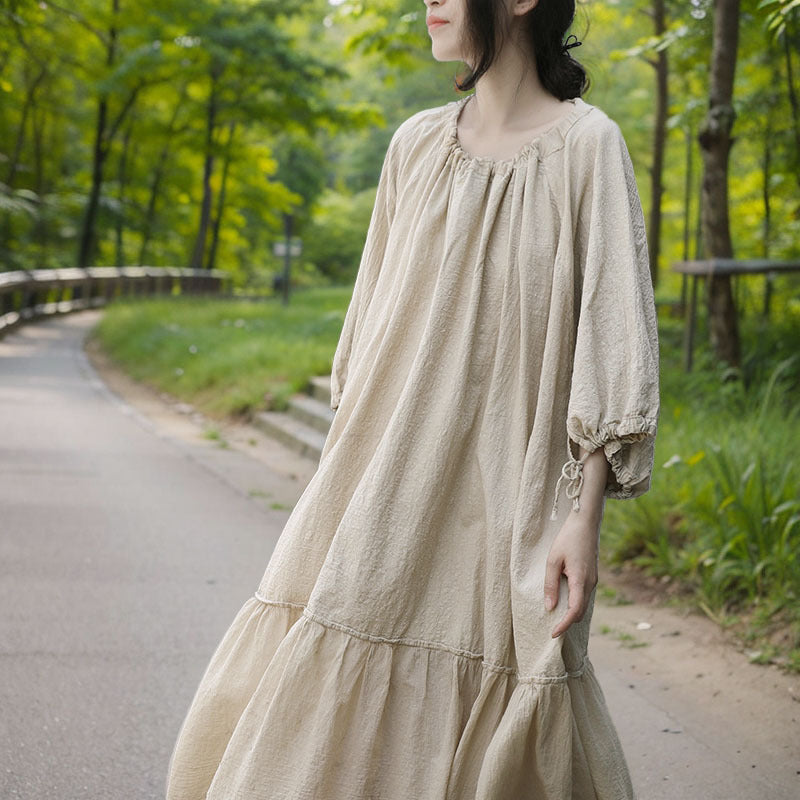 Vestido de lino Boho Breeze