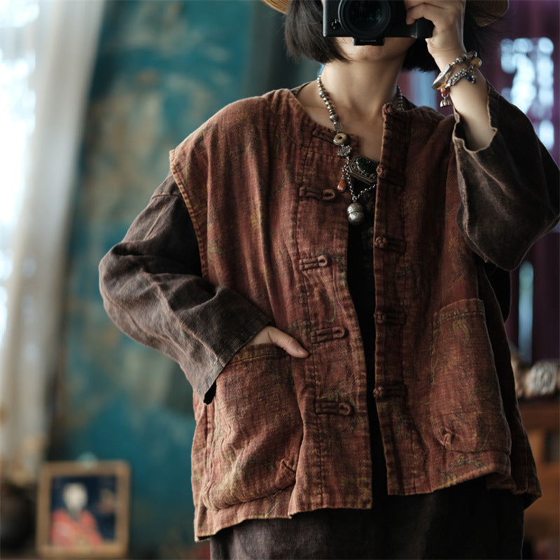 Chaleco floral vintage