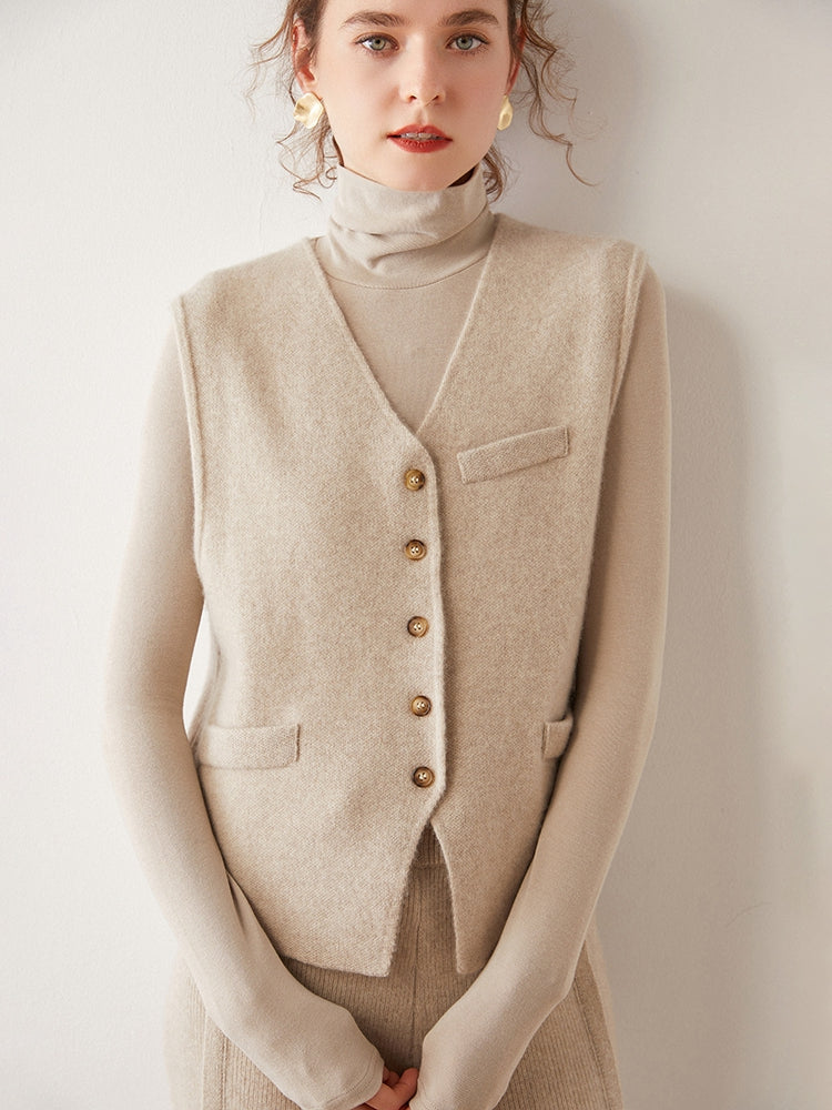 Chaleco de cachemira noble