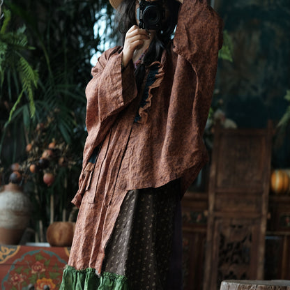 Siena Floral Linen  Kimono