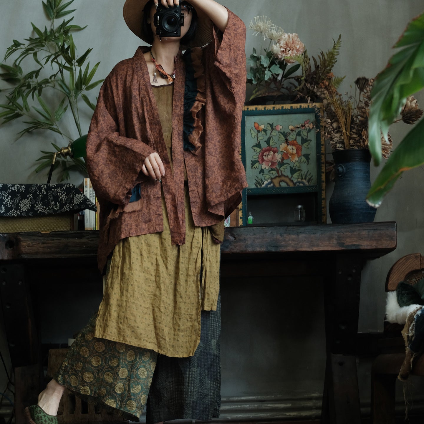 Vintage Nomad Patchwork Ramie Pants