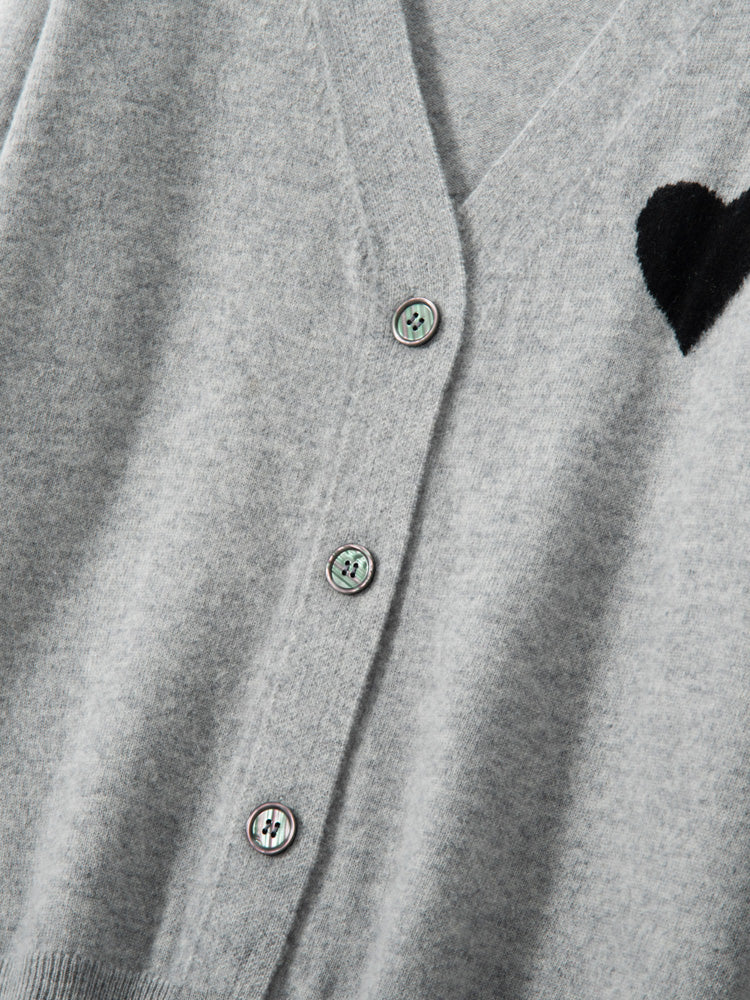 Cárdigan de cachemira Heartline