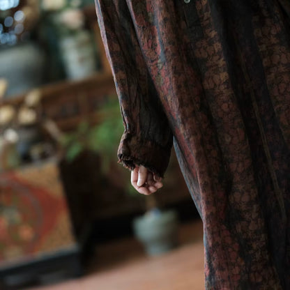 Ember Vintage Floral Linen Dress