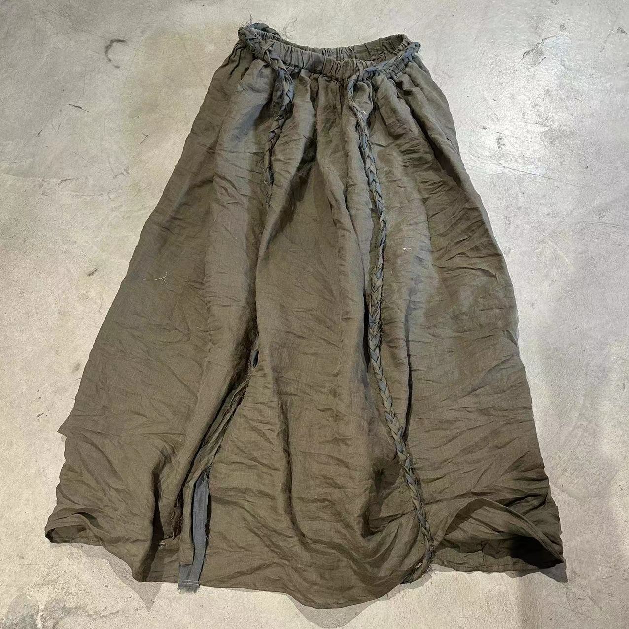 Falda larga de gasa retro