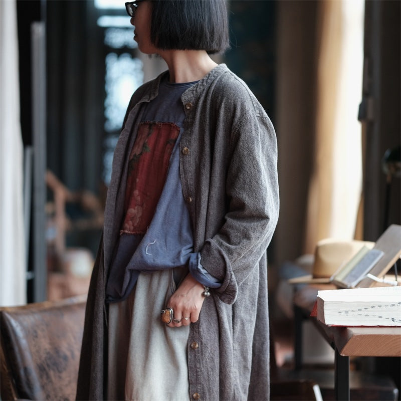 Abrigo de lino y algodón Vintage Grace