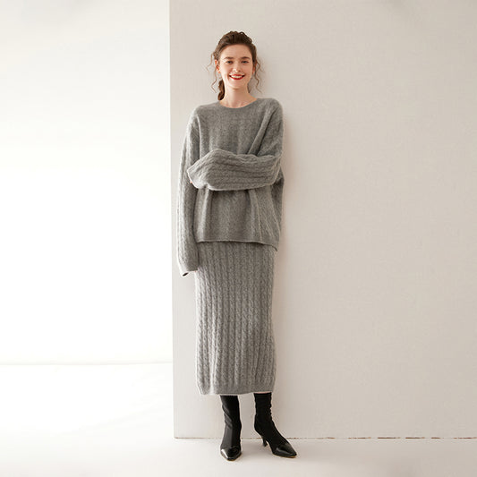 Conjunto de punto de lujo acogedor